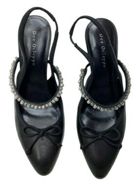 Dee Ocleppo Houston Black Slingback Pump Size 7.5